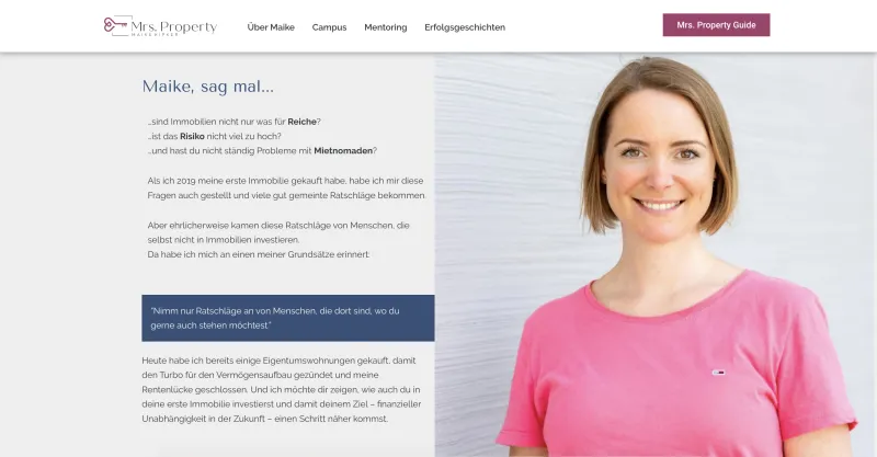Section telling Maike's story