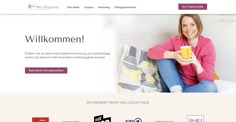 Mrs. Property start page